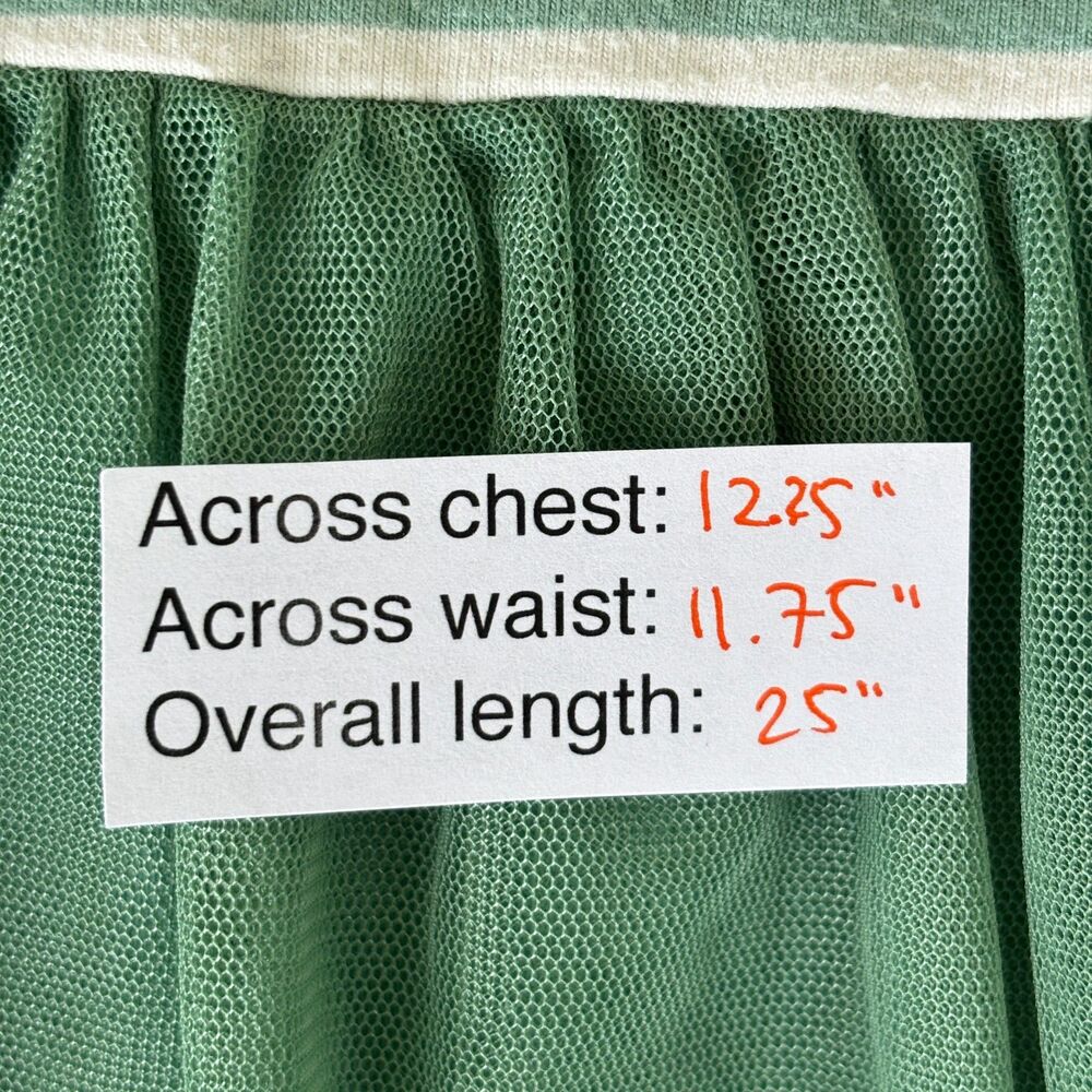 Hanna Andersson Girls Size 5 Green Stripe Tulle Twirl Dress Short Sleeve - Picture 7 of 7